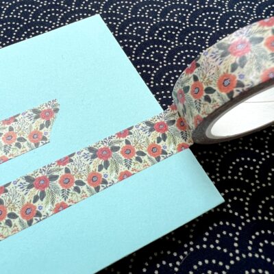 Masking tape « Petites fleurs rouges »