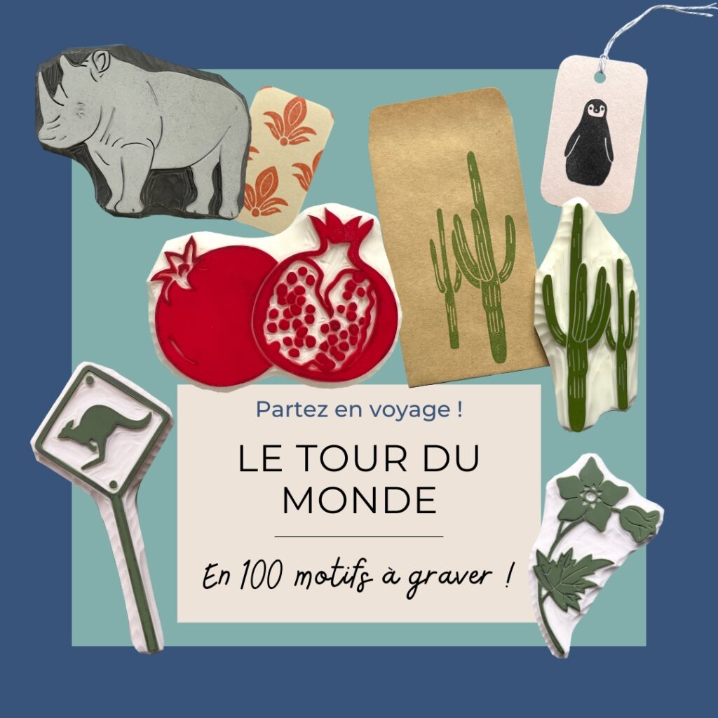 Tour du monde en 100 motifs pour graver des tampons