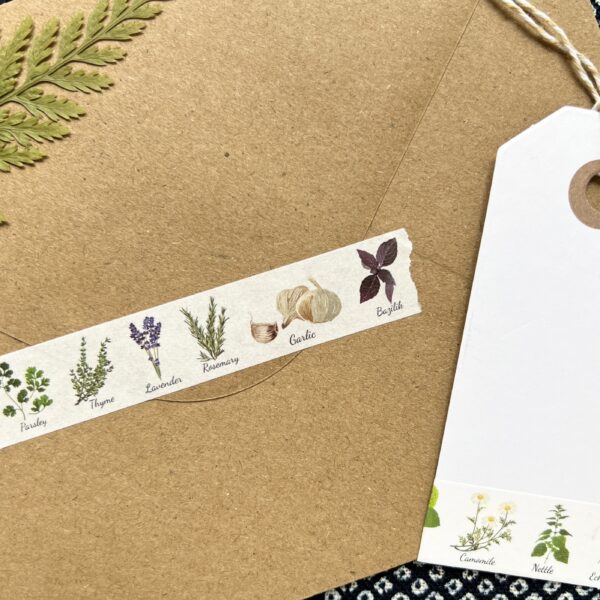 Masking tape plantes aromatiques carnet de recettes