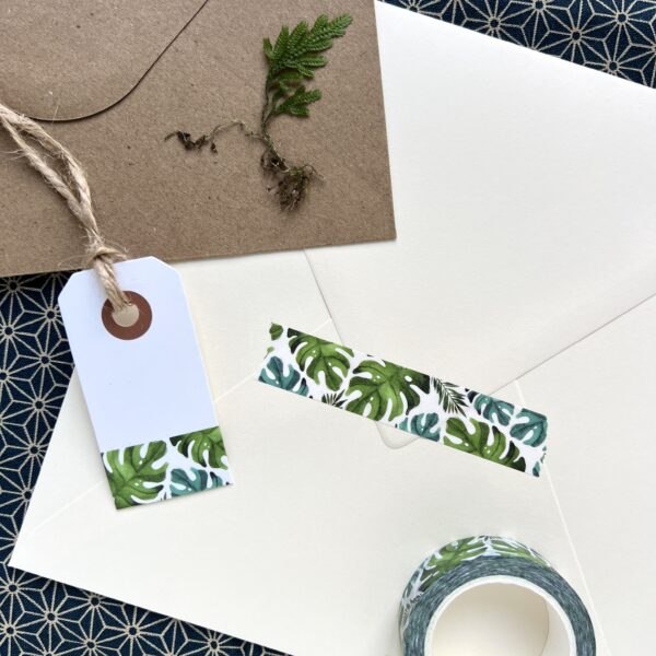 Masking tape feuille monstera plante tropicale