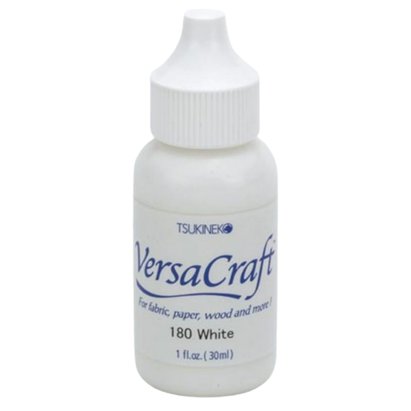 Bouteille d'encre VersaCraft blanc white pour recharger les encreurs pour tampons
