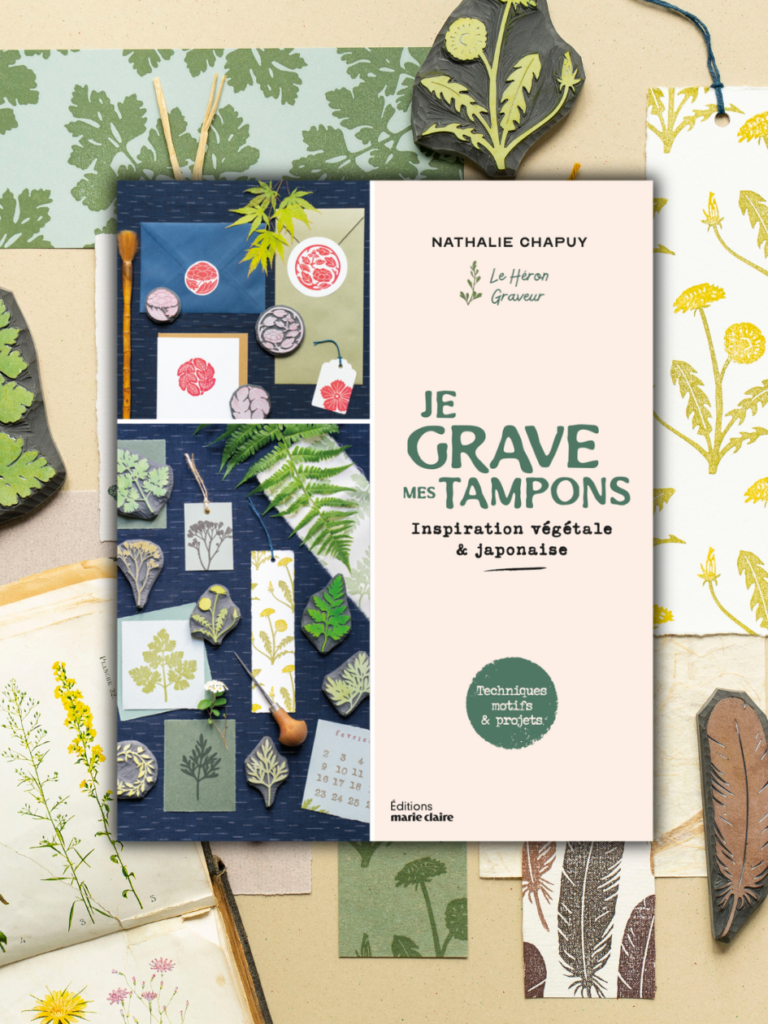 Livre du Héron Graveur, Je grave mes tampons, éditions Marie Claire