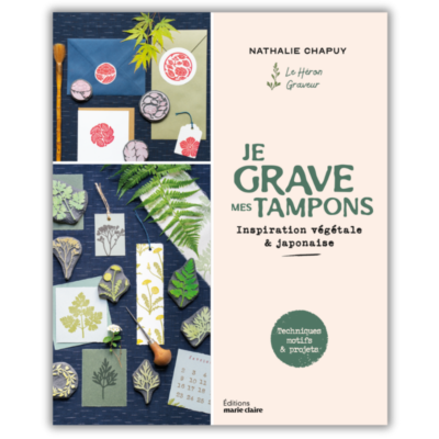 Livre Je grave mes tampons écrit par Le Héron Graveur, éditions Marie Claire