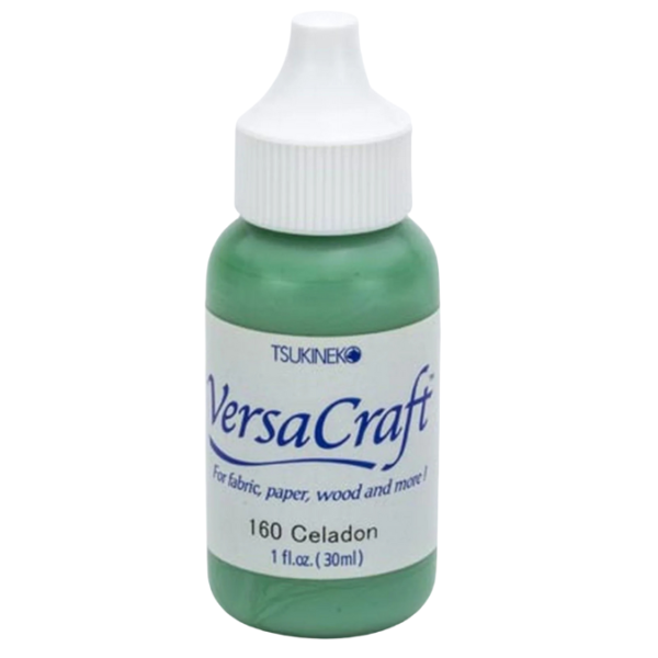 Recharge d'encre VersaCraft vert Celadon en bouteille marque japonaise Tsukineko
