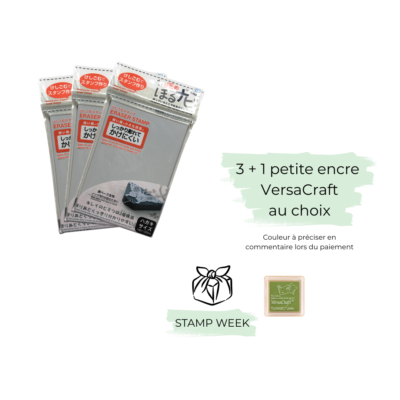 3 gommes à graver + 1 petite encre VersaCraft offerte