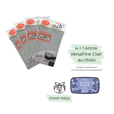 4 gommes à graver + 1 encre VersaFine Clair offerte