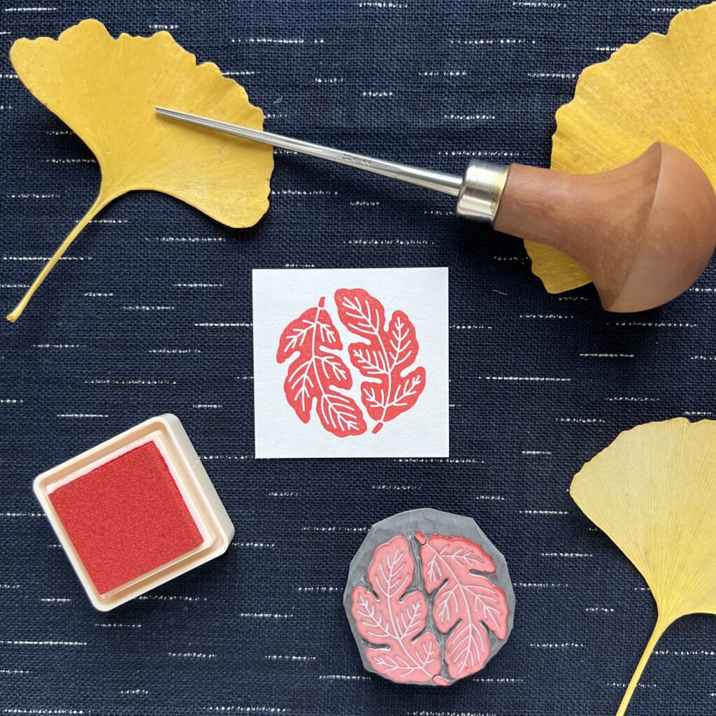 Sceau japonais tampon Le Héron Graveur gravé à la main