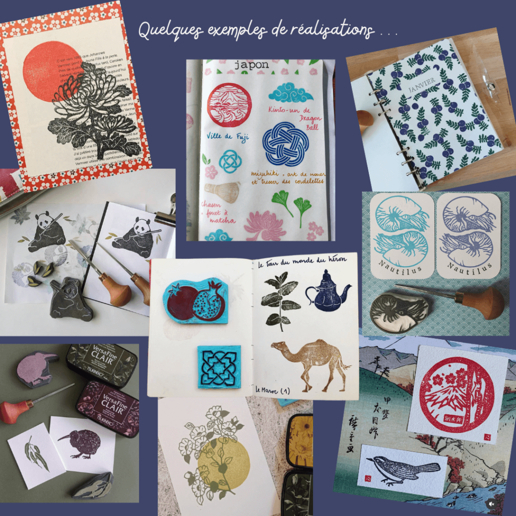 Exemples réalisations avec tampons