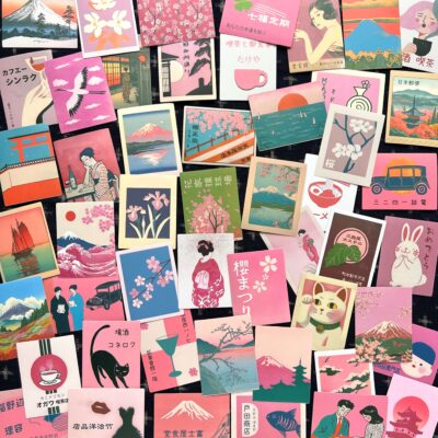 Stickers « Japon rose »