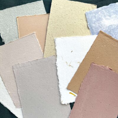 Papier artisanal coloré format A6 x10