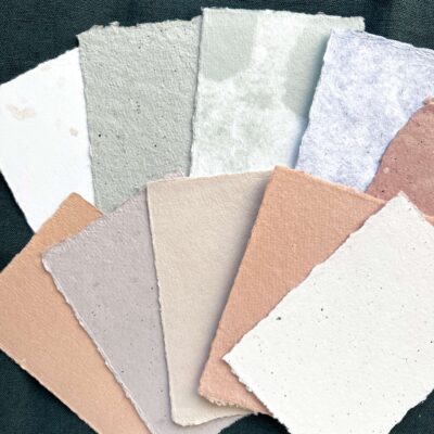 Papier artisanal coloré format A7 x10