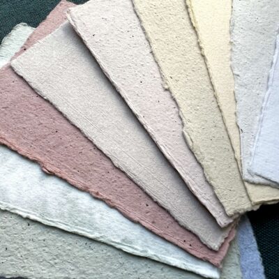 Papier artisanal coloré format A7 x10