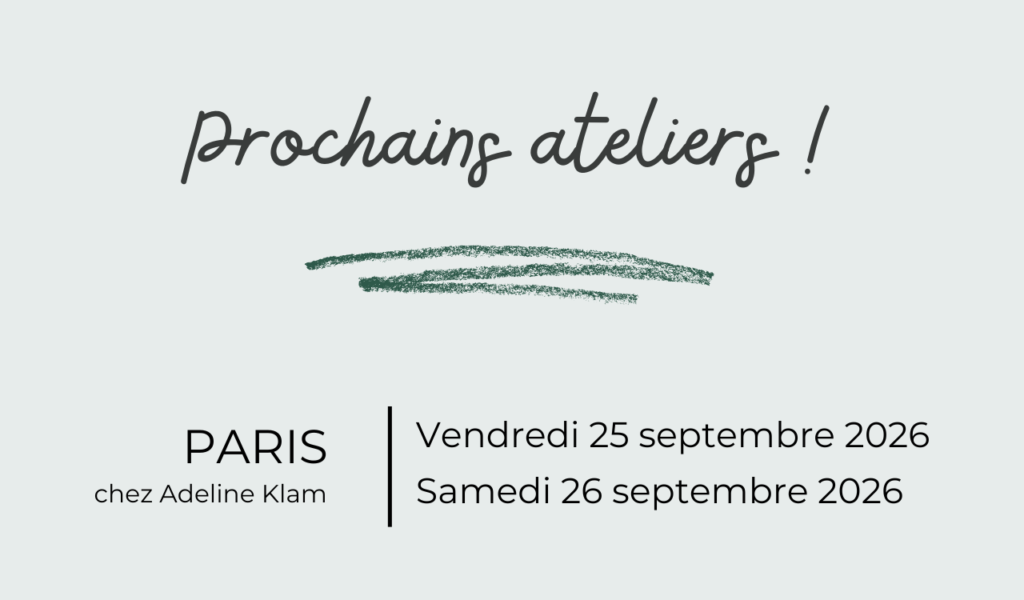 Ateliers créatifs gravure de tampons chez Adeline Klam à Paris en septembre 2026