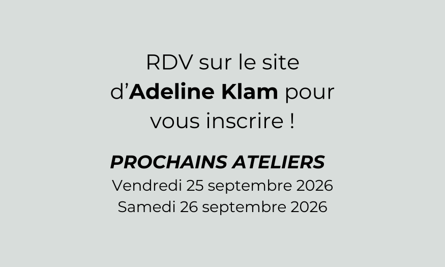 Atelier créatif gravure de tampons à Paris en septembre 2026 chez Adeline Klam