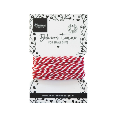 Ficelle Baker Twine rouge et blanc